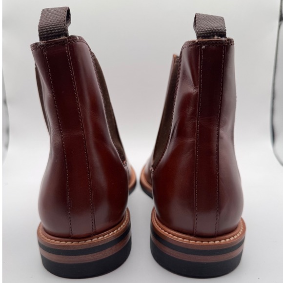 Nisolo‎ All Weather Chelsea Boot Brandy Red Brown Leather Men\'s 8.5 New Pull-On